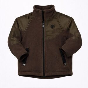 Timberland Toddler Boys Brown Fleece Zip Up Jacket W/ Pockets Size 2T​​​​